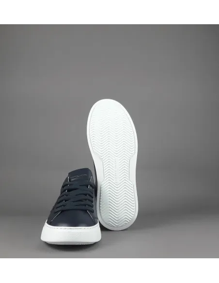Philippe Model \ Sneakers Uomo New Temple Pelle Blu Scuro Prezzo 320,00