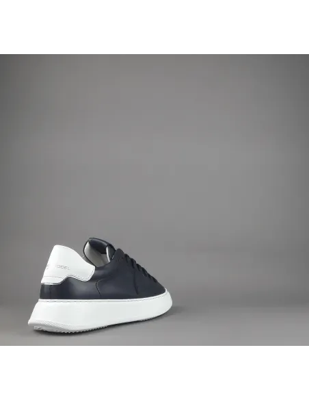 Philippe Model \ Sneakers Uomo New Temple Pelle Blu Scuro Prezzo 320,00