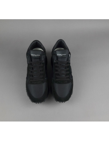 Philippe Model \ Sneakers Uomo New Tropez Camoscio Tela Nero Prezzo 295,00
