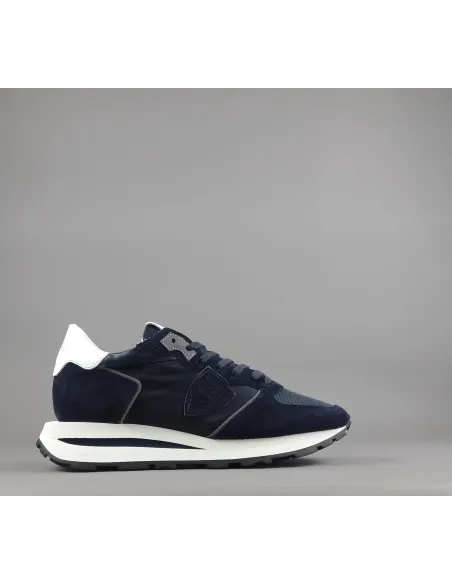 Philippe Model \ Sneakers Uomo New Tropez Camoscio Tela Blu Scuro Prezzo 295,00