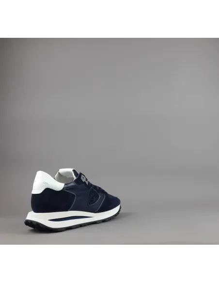 Philippe Model \ Sneakers Uomo New Tropez Camoscio Tela Blu Scuro Prezzo 295,00