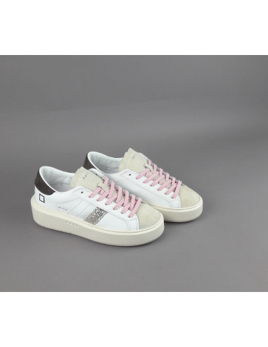 D.A.T.E. \ Sneakers Hill Platform Donna Pelle Bianco Prezzo 185,00