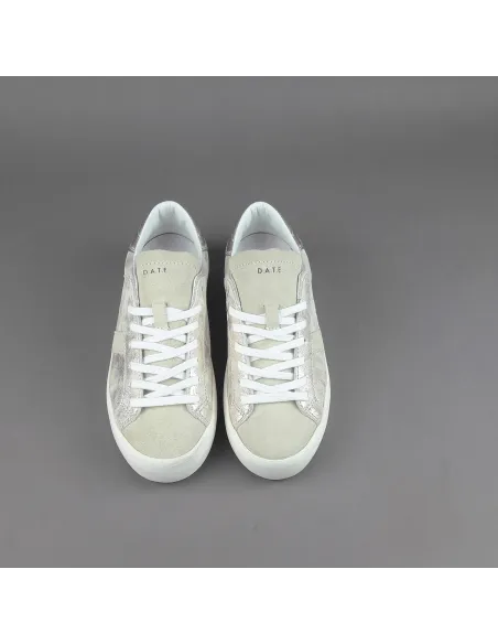 D.A.T.E. \ Sneakers Hill Low Donna Pelle Platino Prezzo 175,00