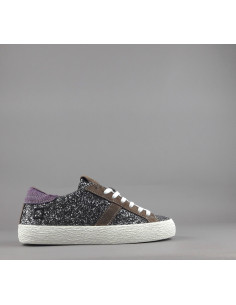D.A.T.E. \ Sneakers Hill Low Donna Glitter Antracite Prezzo 175,00