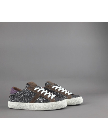 D.A.T.E. \ Sneakers Hill Low Donna Glitter Antracite Prezzo 175,00