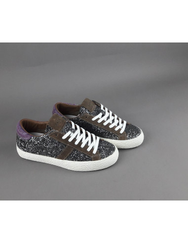 D.A.T.E. \ Sneakers Hill Low Donna Glitter Antracite Prezzo 175,00