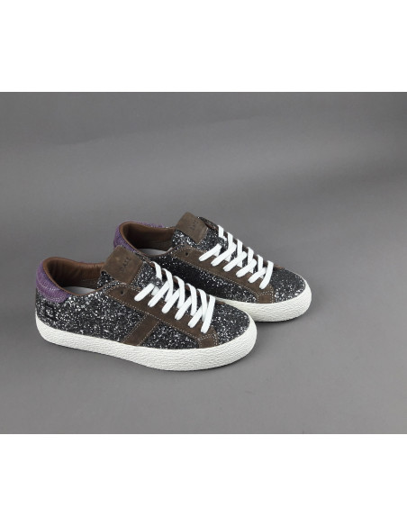 D.A.T.E. \ Sneakers Hill Low Donna Glitter Antracite Prezzo 175,00