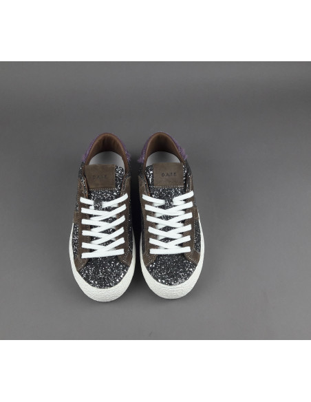 D.A.T.E. \ Sneakers Hill Low Donna Glitter Antracite Prezzo 175,00