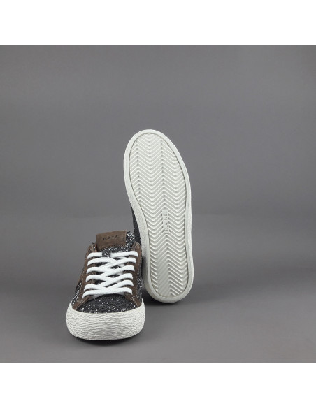 D.A.T.E. \ Sneakers Hill Low Donna Glitter Antracite Prezzo 175,00