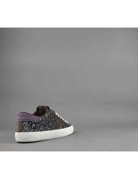 D.A.T.E. \ Sneakers Hill Low Donna Glitter Antracite Prezzo 175,00