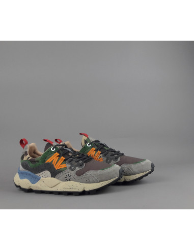 Flower Mountain \ Sneakers Uomo Yamano 3 Camoscio Tela Grigio Scuro Prezzo 235,00