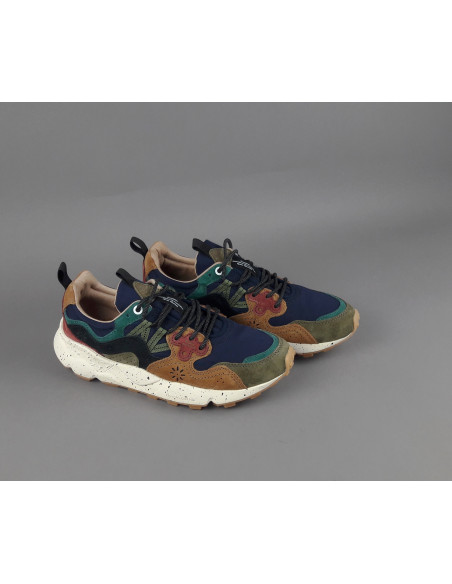 Flower Mountain \ Sneakers Uomo Yamano 3 Camoscio Tela Marrone Blu Prezzo 225,00