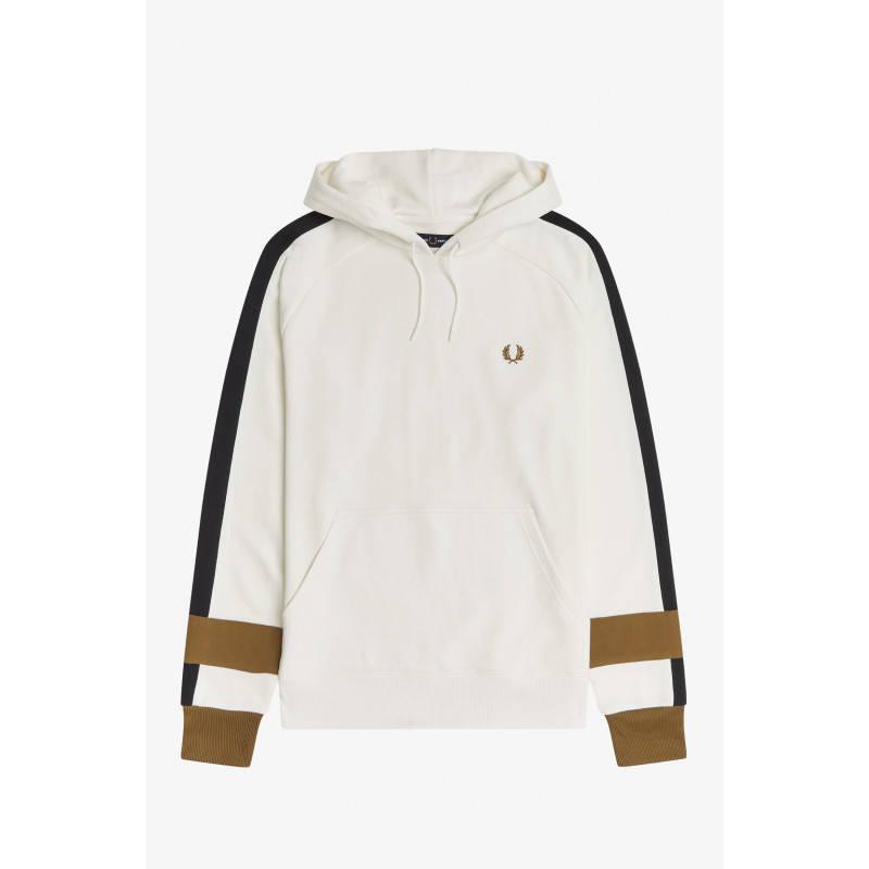 Fred Perry Felpa Con Cappuccio E Riga Uomo Cotone Bianco Prezzo 180,00