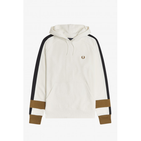 Fred Perry Felpa Con Cappuccio E Riga Uomo Cotone Bianco Prezzo 180,00