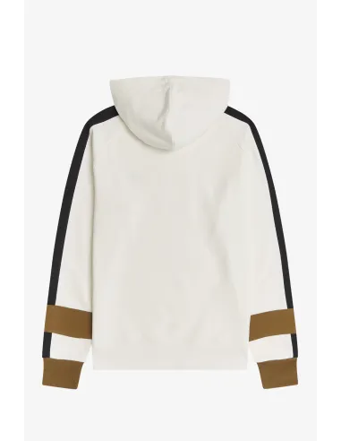 Fred Perry Felpa Con Cappuccio E Riga Uomo Cotone Bianco Prezzo 180,00