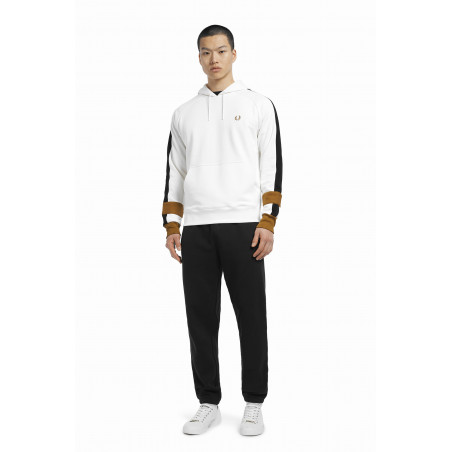 Fred Perry Felpa Con Cappuccio E Riga Uomo Cotone Bianco Prezzo 180,00