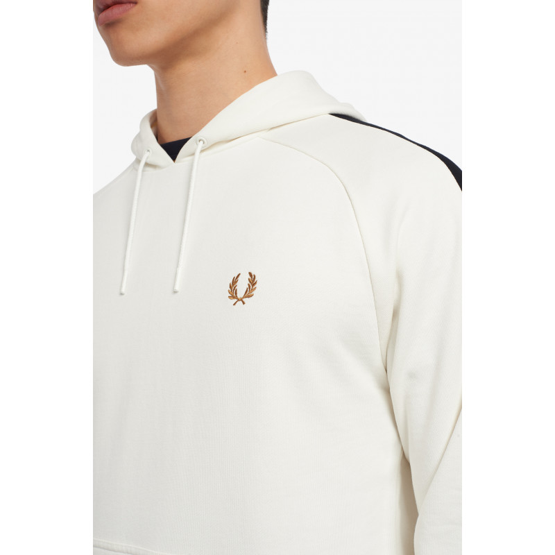 Fred Perry Felpa Con Cappuccio E Riga Uomo Cotone Bianco Prezzo 180,00