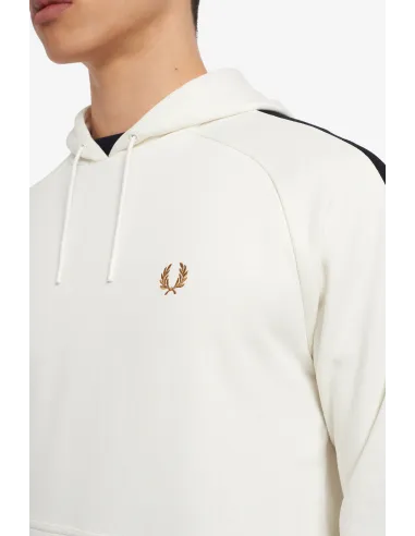 Fred Perry Felpa Con Cappuccio E Riga Uomo Cotone Bianco Prezzo 180,00