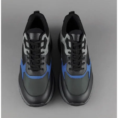 Hogan Sneakers Interaction Uomo Pelle Camoscio Tela Nero Grigio Prezzo 360,00