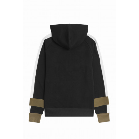 Fred Perry " Felpa Con Cappuccio E Riga Uomo Cotone Nero Prezzo 180,00