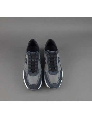 Hogan \ Interactive New Uomo Camoscio Tela Blu Grigio Prezzo 430,00