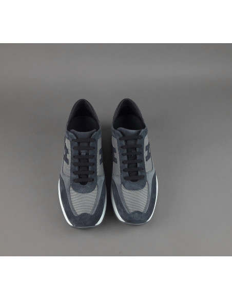 Hogan \ Interactive New Uomo Camoscio Tela Blu Grigio Prezzo 430,00