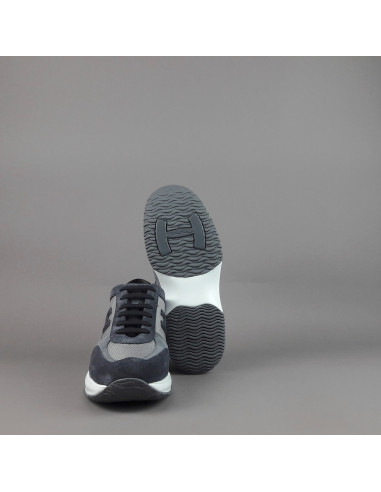 Hogan \ Interactive New Uomo Camoscio Tela Blu Grigio Prezzo 430,00