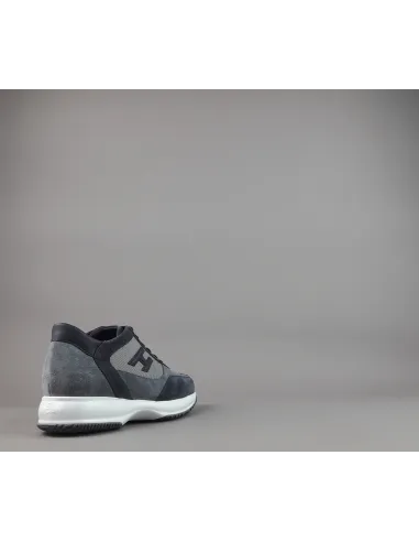 Hogan \ Interactive New Uomo Camoscio Tela Blu Grigio Prezzo 430,00