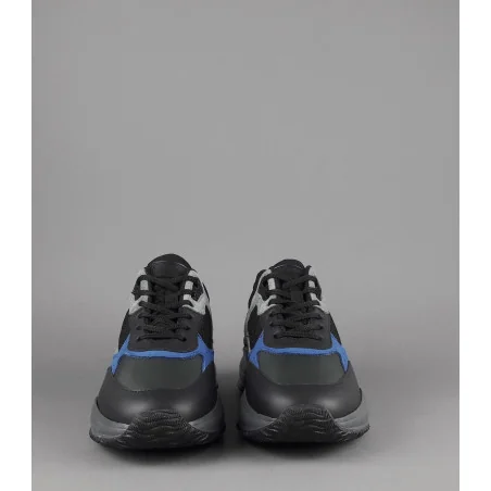 Hogan Sneakers Interaction Uomo Pelle Camoscio Tela Nero Grigio Prezzo 360,00