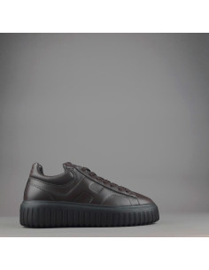 Hogan \ H-Stripes Uomo H645 Pelle Nappa Marrone Scuro Prezzo 430,00