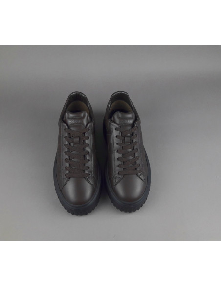 Hogan \ H-Stripes Uomo H645 Pelle Nappa Marrone Scuro Prezzo 430,00