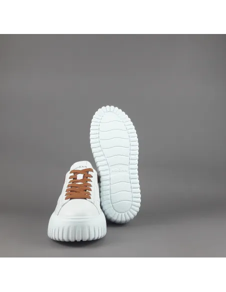 Hogan \ H-Stripes Donna H645 Pelle Nappa Bianco Prezzo 430,00