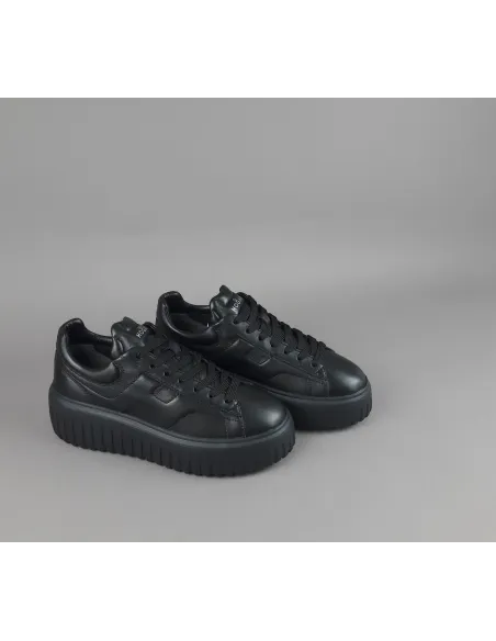 Hogan \ H-Stripes Donna H645 Pelle Nappa Nero Prezzo 430,00