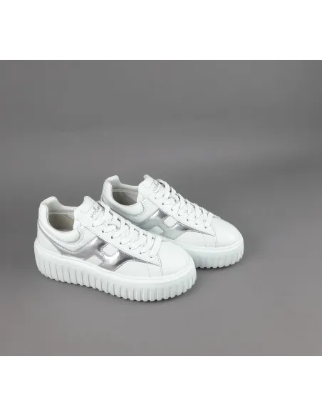 Hogan \ H-Stripes Donna H645 Pelle Nappa Bianco Prezzo 430,00