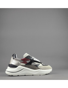 D.A.T.E. \ Fuga Sneakers Donna Camoscio Tela Avorio Prezzo 205,00