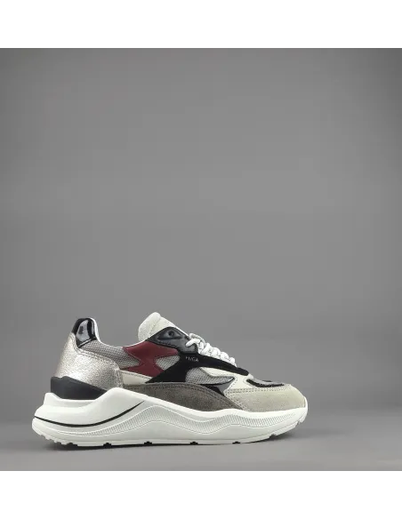 D.A.T.E. \ Fuga Sneakers Donna Camoscio Tela Avorio Prezzo 205,00