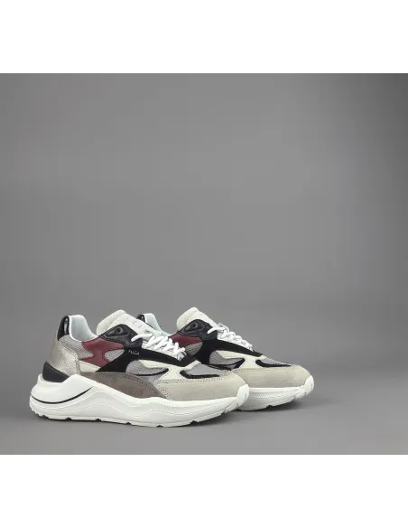 D.A.T.E. \ Fuga Sneakers Donna Camoscio Tela Avorio Prezzo 205,00