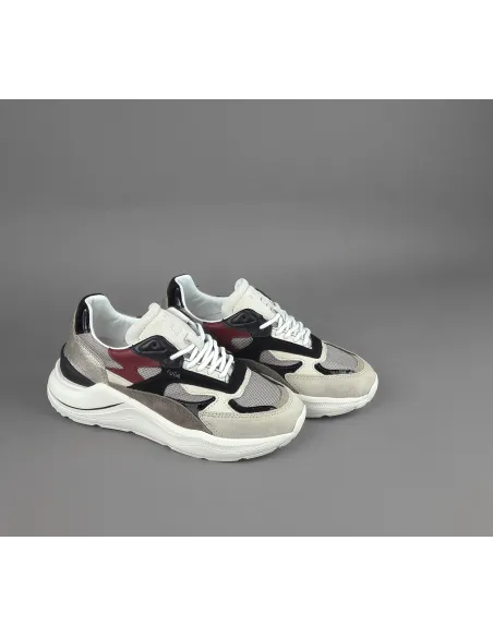 D.A.T.E. \ Fuga Sneakers Donna Camoscio Tela Avorio Prezzo 205,00