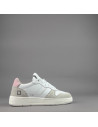 D.A.T.E. \ Sneakers Court Donna Camoscio e Pelle Ghiaccio / Bianco Prezzo 165,00