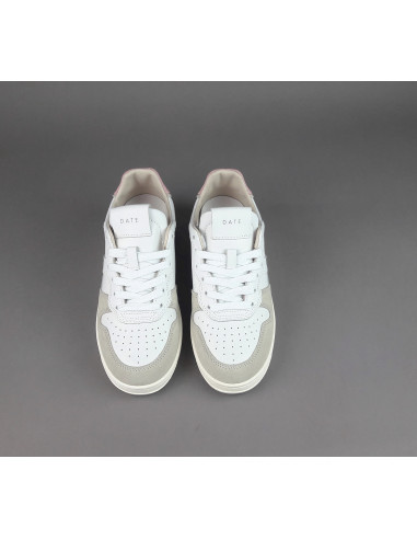 D.A.T.E. \ Sneakers Court Donna Camoscio e Pelle Ghiaccio / Bianco Prezzo 165,00