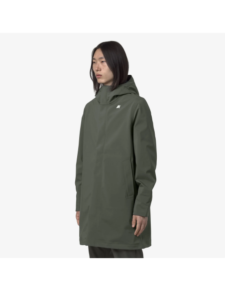 K-Way \ Giubbino Lungo Uomo Thomas Bonded Verde Militare Prezzo 350,00
