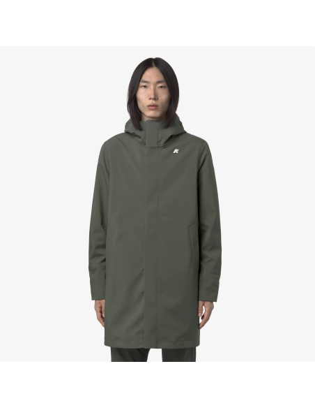 K-Way \ Giubbino Lungo Uomo Thomas Bonded Verde Militare Prezzo 350,00