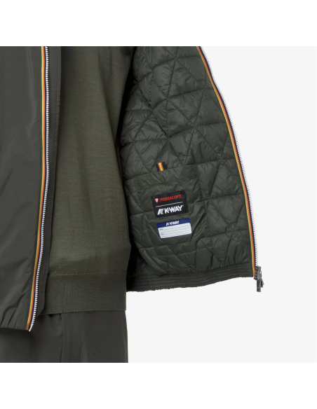 K-Way \ Giubbino Uomo Jack Plain Nylon Verde Militare Prezzo 250,00