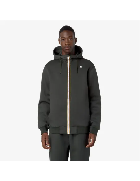 K-Way \ Felpa Giacca Uomo Rainer Scuba Stretch Verde Militare Prezzo 150,00
