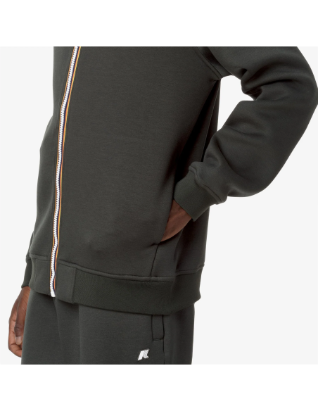 K-Way \ Felpa Giacca Uomo Rainer Scuba Stretch Verde Militare Prezzo 150,00