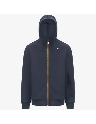 K-Way \ Felpa Giacca Uomo Rainer Scuba Stretch Blu Grigio Prezzo 150,00