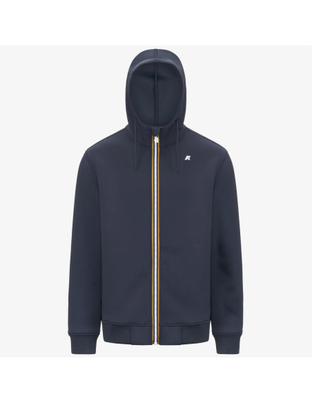 K-Way \ Felpa Giacca Uomo Rainer Scuba Stretch Blu Grigio Prezzo 150,00