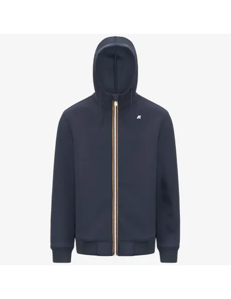 K-Way \ Felpa Giacca Uomo Rainer Scuba Stretch Blu Grigio Prezzo 150,00