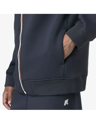 K-Way \ Felpa Giacca Uomo Rainer Scuba Stretch Blu Grigio Prezzo 150,00