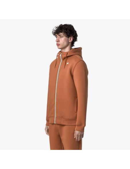 K-Way \ Felpa Giacca Uomo Rainer Scuba Stretch Arancione Scuro Prezzo 150,00